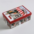 Коробка подарочная прямоугольная "Новогодние истории" (22 х 14 х 8.5 см)